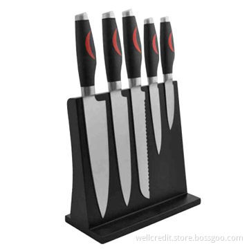 6pcs s/s knife set with acrylic block and good-quality